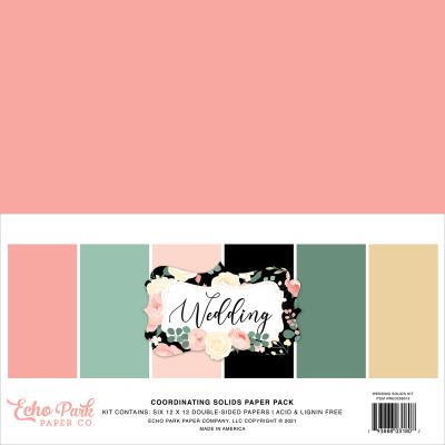 Echo Park Wedding Cardstock - Solids Kit